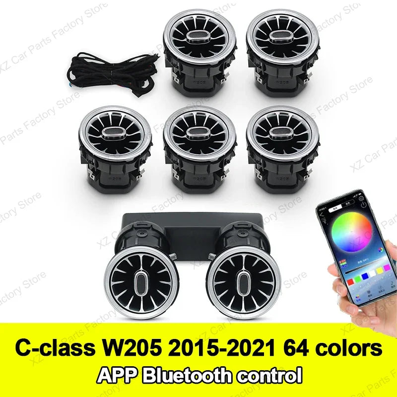 Mercedes-Benz C-Class W205 Ambient Light Air Vent – APP Control