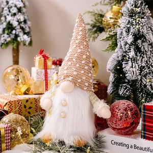 LED Christmas Gnome Plush Doll – Festive Table Decor