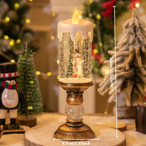 Christmas Crystal Snow LED Candles – Festive Holiday Decor