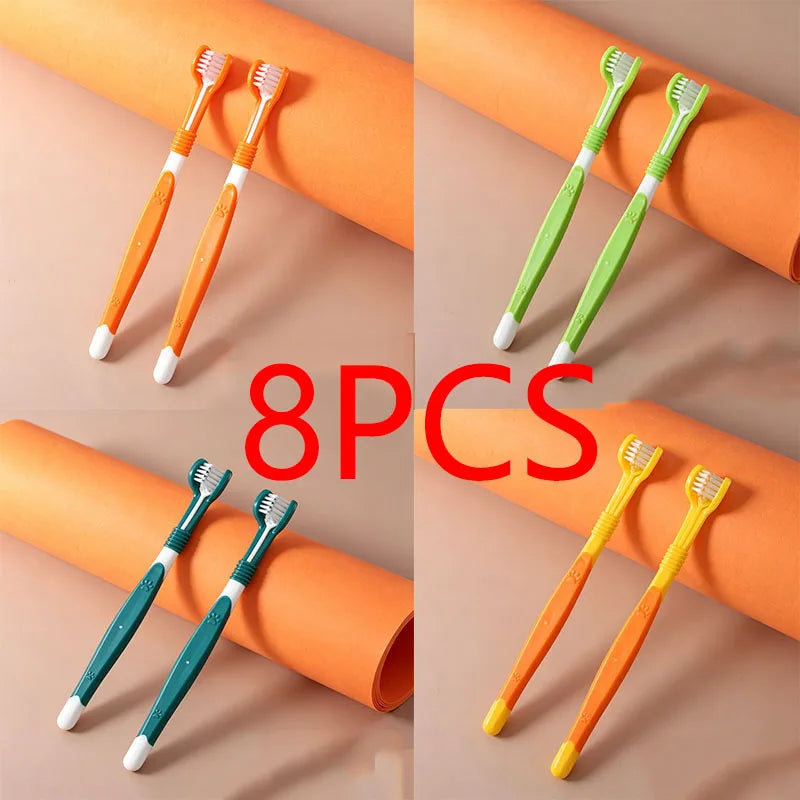 SEO Title: 3-Sided Pet Toothbrush for Dogs & Cats – Teeth Cleaning Tool