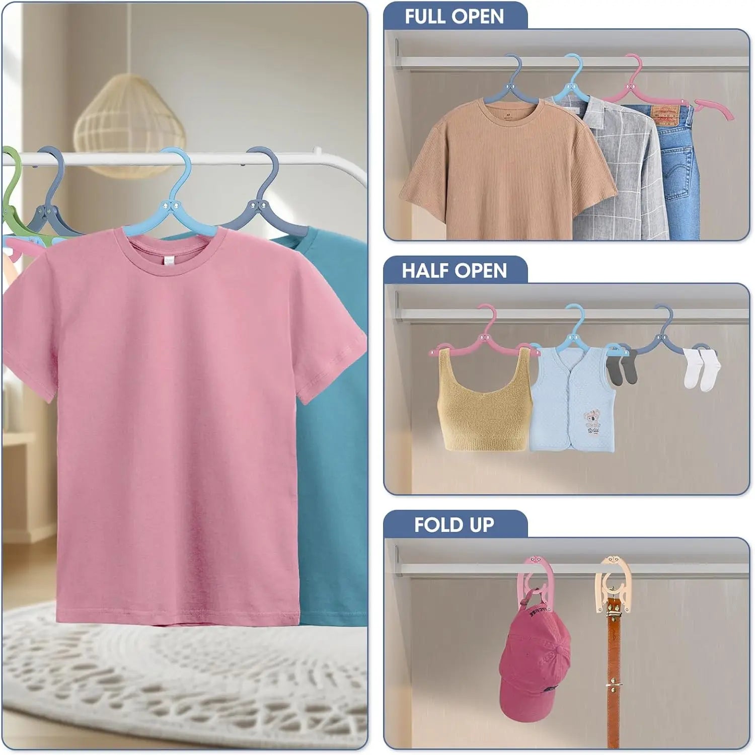 30-Piece Portable Travel Hangers – Foldable Clothes Hanger Set