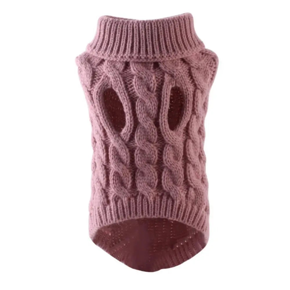 Warm Knitted Dog Sweater for Small Pets – Autumn & Winter