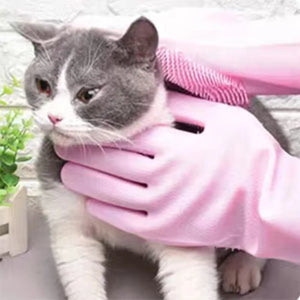 Pet Grooming Gloves – Silicone Bathing & Cleaning Gloves for Dogs and Cats