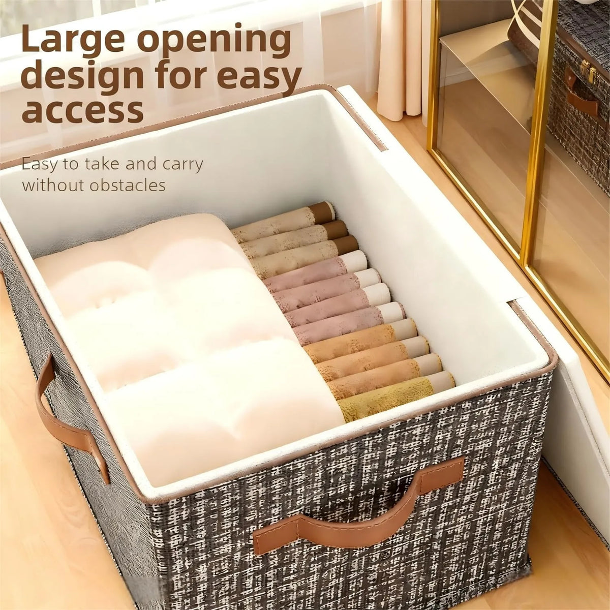 Collapsible Closet Organizer – Clothes & Blanket Storage Box