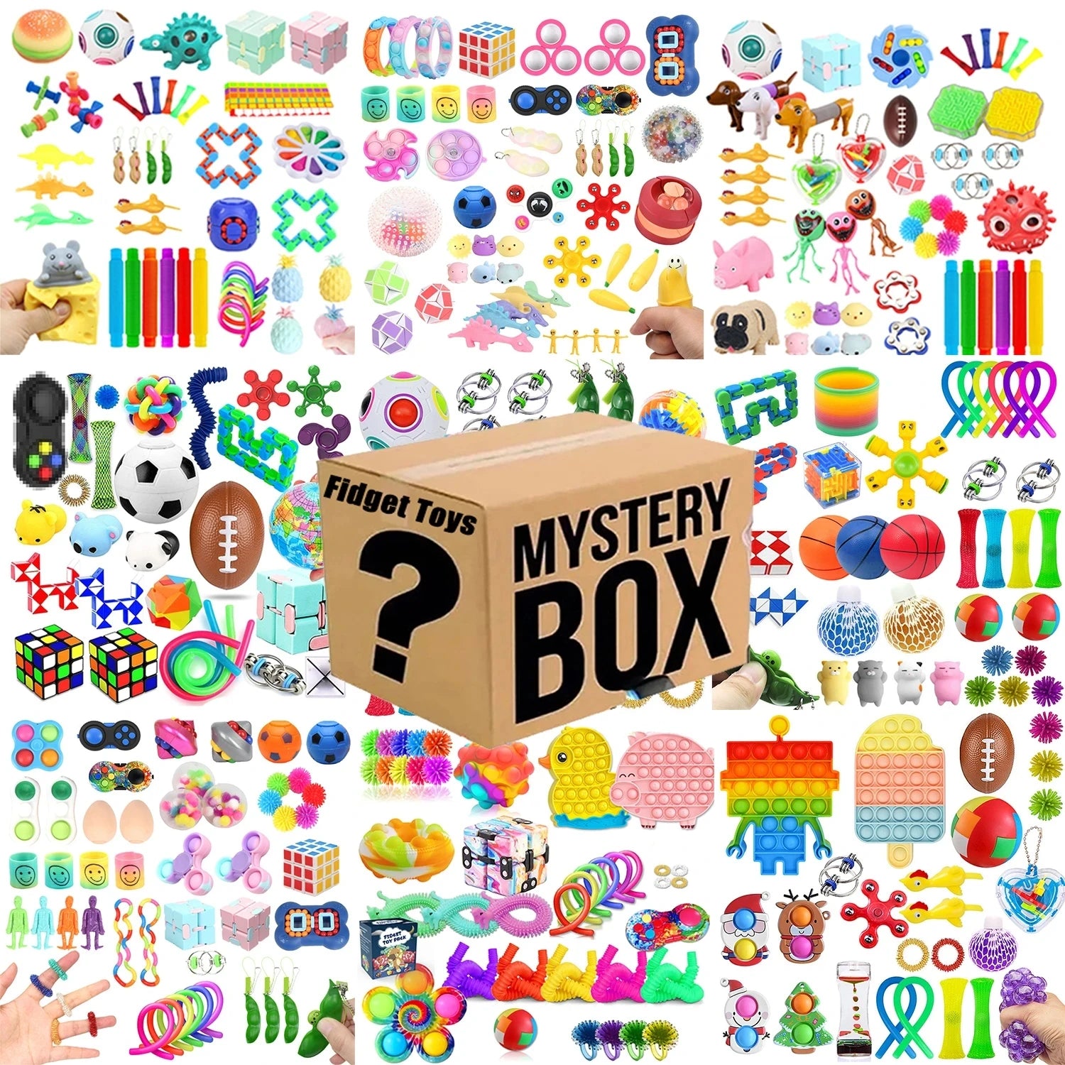 Mystery Fidget Toys Pack for Kids – Sensory, Spinner & Squishy Toys Set
