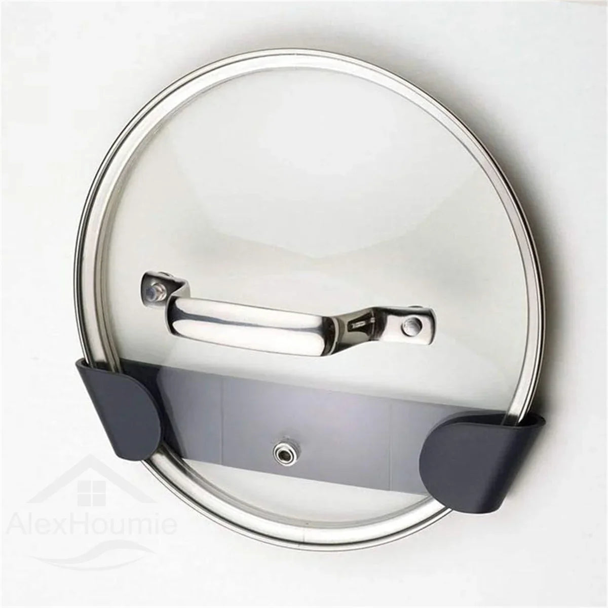 Wall-Mounted Pot Lid Holder – Plastic Kitchen Organizer Rack