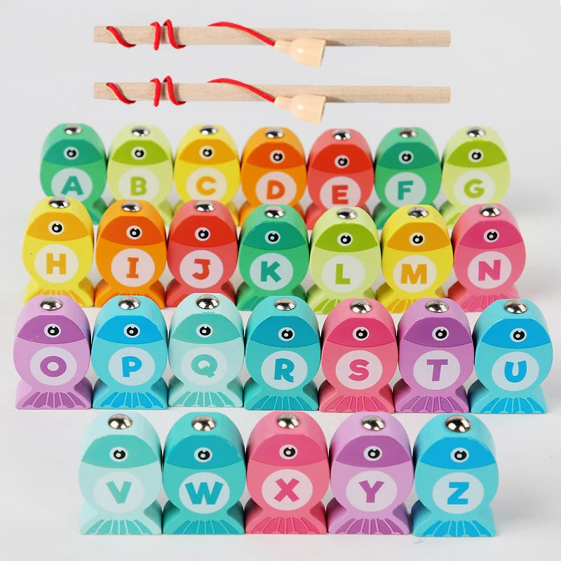Wooden Fishing Game for Kids | Educational Alphabet & Number Toy