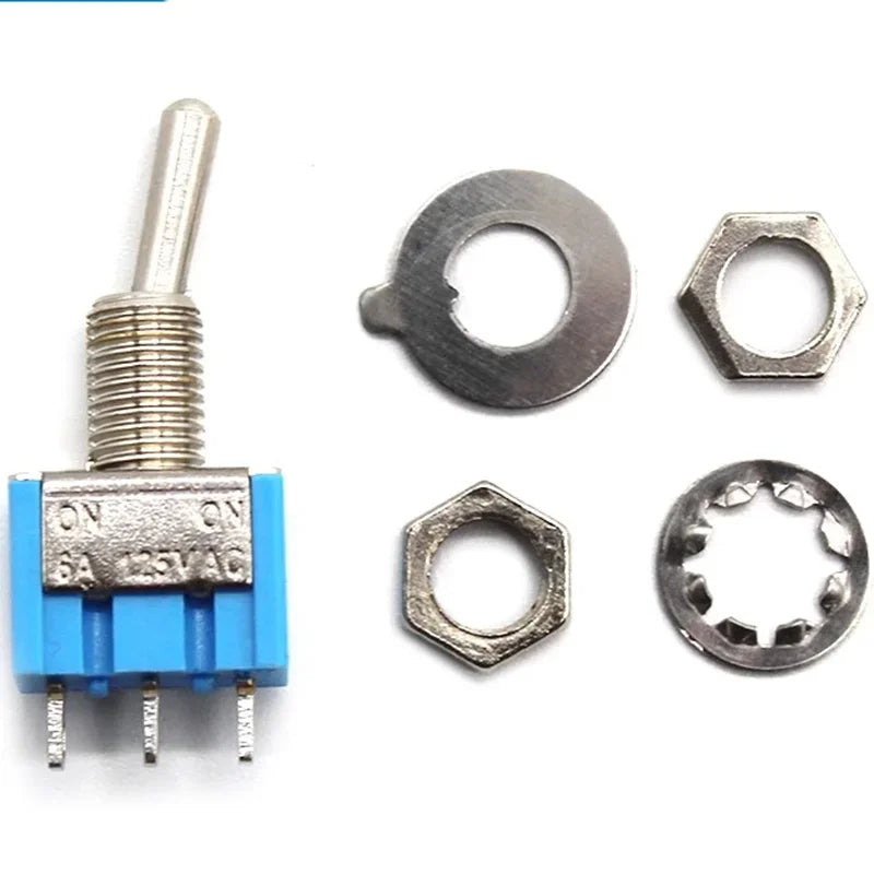 10PCS Mini Toggle Switch Set – 3Pin/6Pin ON-OFF Switches