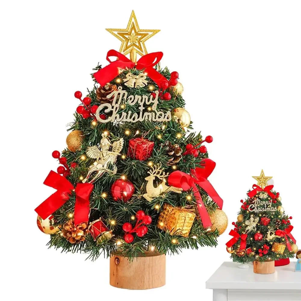 17.7-Inch Artificial Christmas Tree with Lights