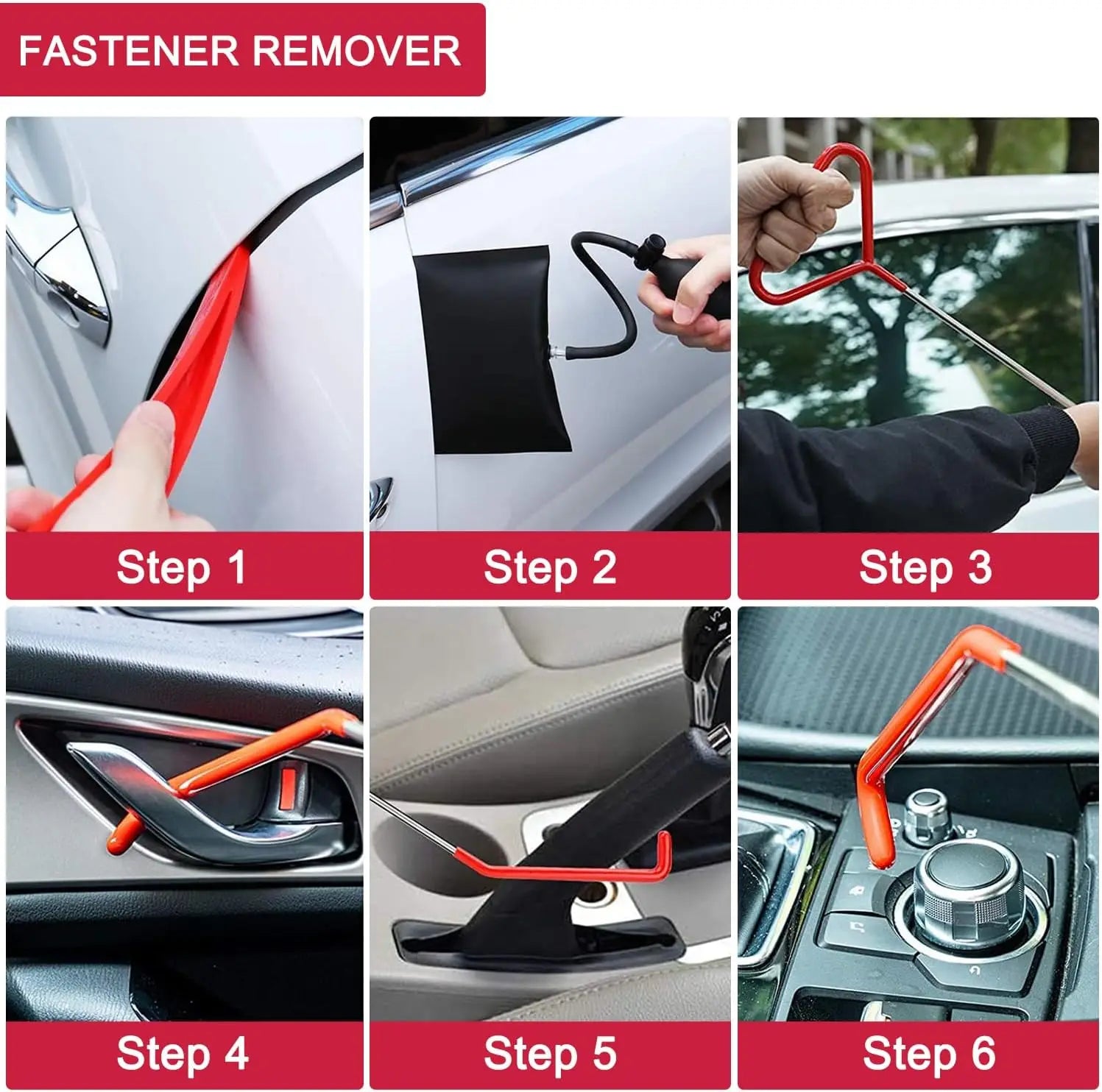 21/18PCS Car Door Tool Kit with Air Wedge Pump & Carrying Bag