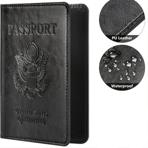 RFID Blocking Passport Holder – Leather Travel Wallet