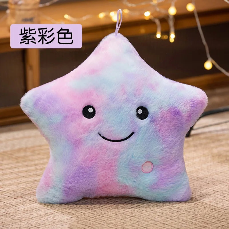 LED Star Plush Toy – Soft Glowing Star Pillow for Kids & Gifts