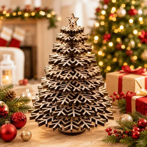 DIY 3D Wooden Christmas Tree – Festive Desktop Decor