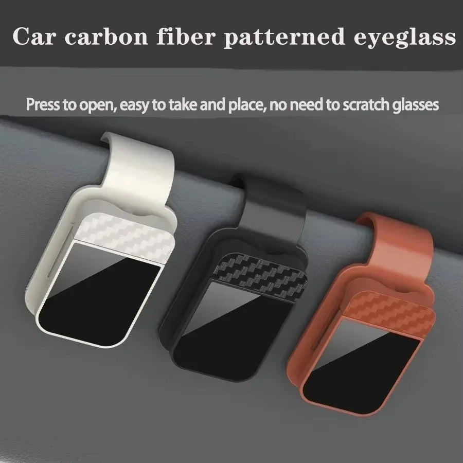 Car Sun Visor Sunglasses Holder & Card Clip Organizer