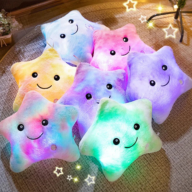 LED Star Plush Toy – Soft Glowing Star Pillow for Kids & Gifts