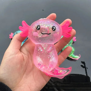 Colorful Axolotl Squishy Fidget Toy | Stretchy Stress Relief Toy
