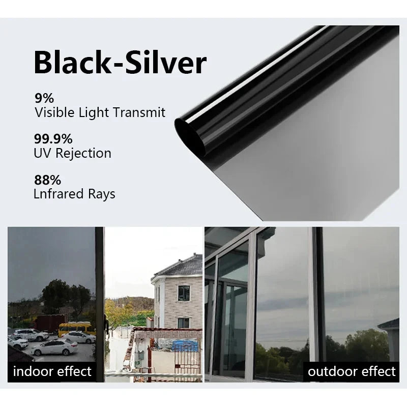 One-Way Window Privacy Film – UV Protection Mirror Tint