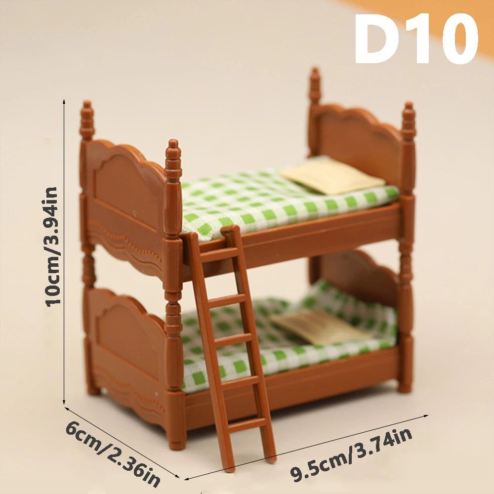1:12 Miniature Dollhouse Furniture Set – Kitchen & Dining Accessories for Kids