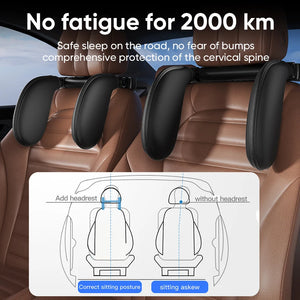 Adjustable Car Neck Pillow with Memory Foam – 360° Headrest