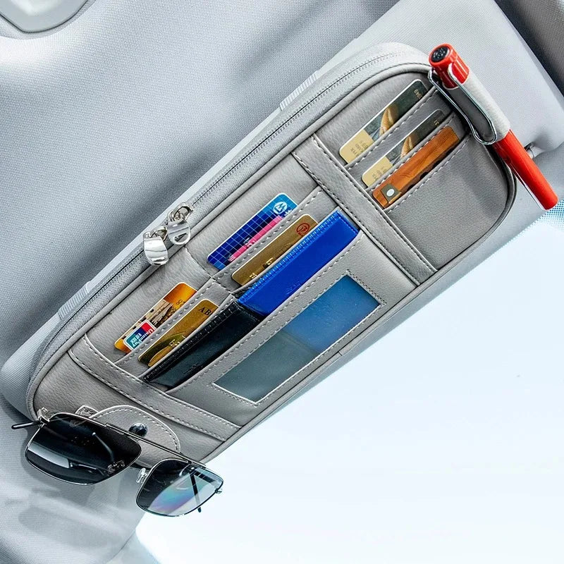 Car Sun Visor Organizer – Sunglasses & Card Holder