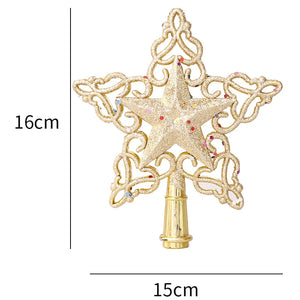 Gold & Silver Christmas Tree Star Topper