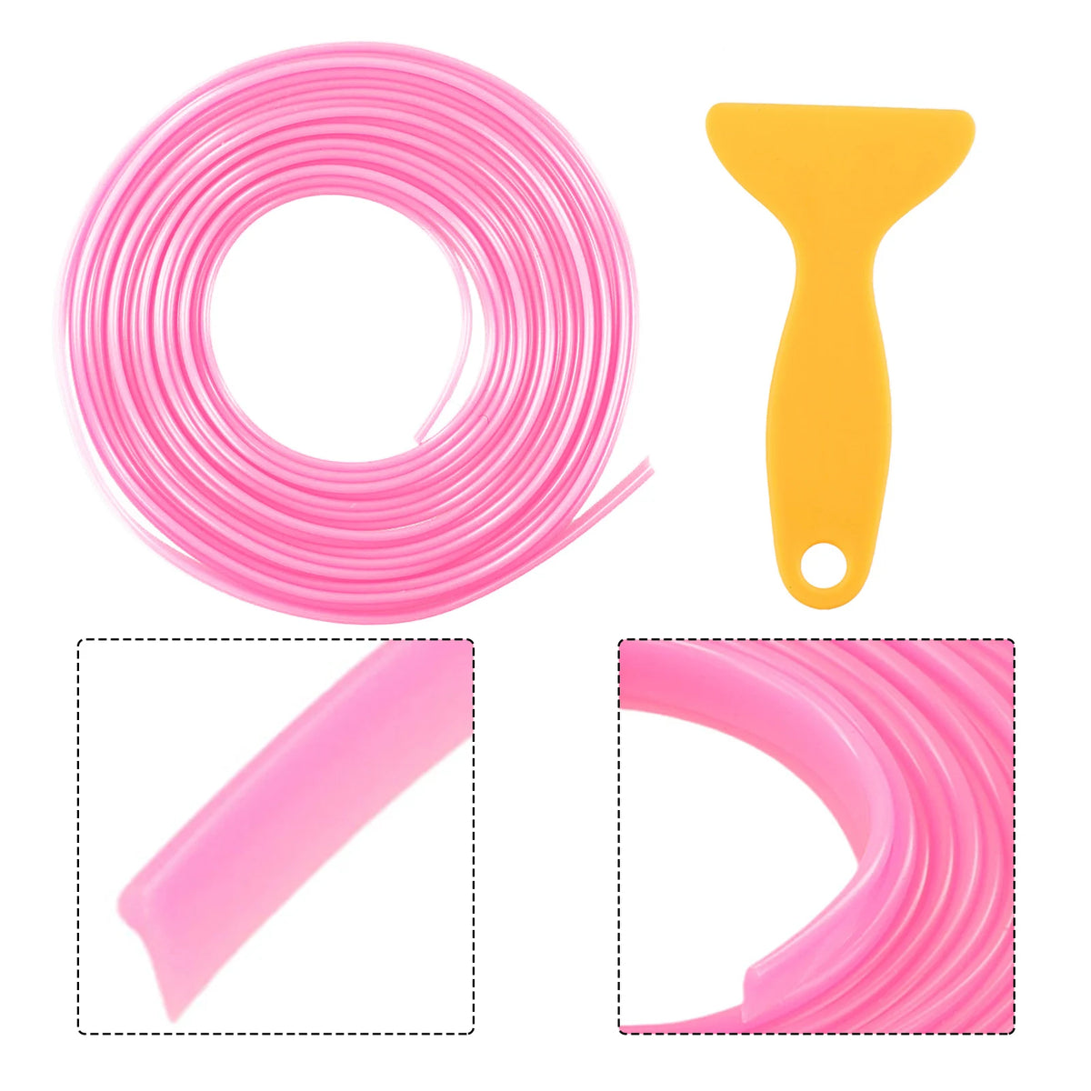 5M Pink Car Interior Trim – Universal Door Panel Edge Molding