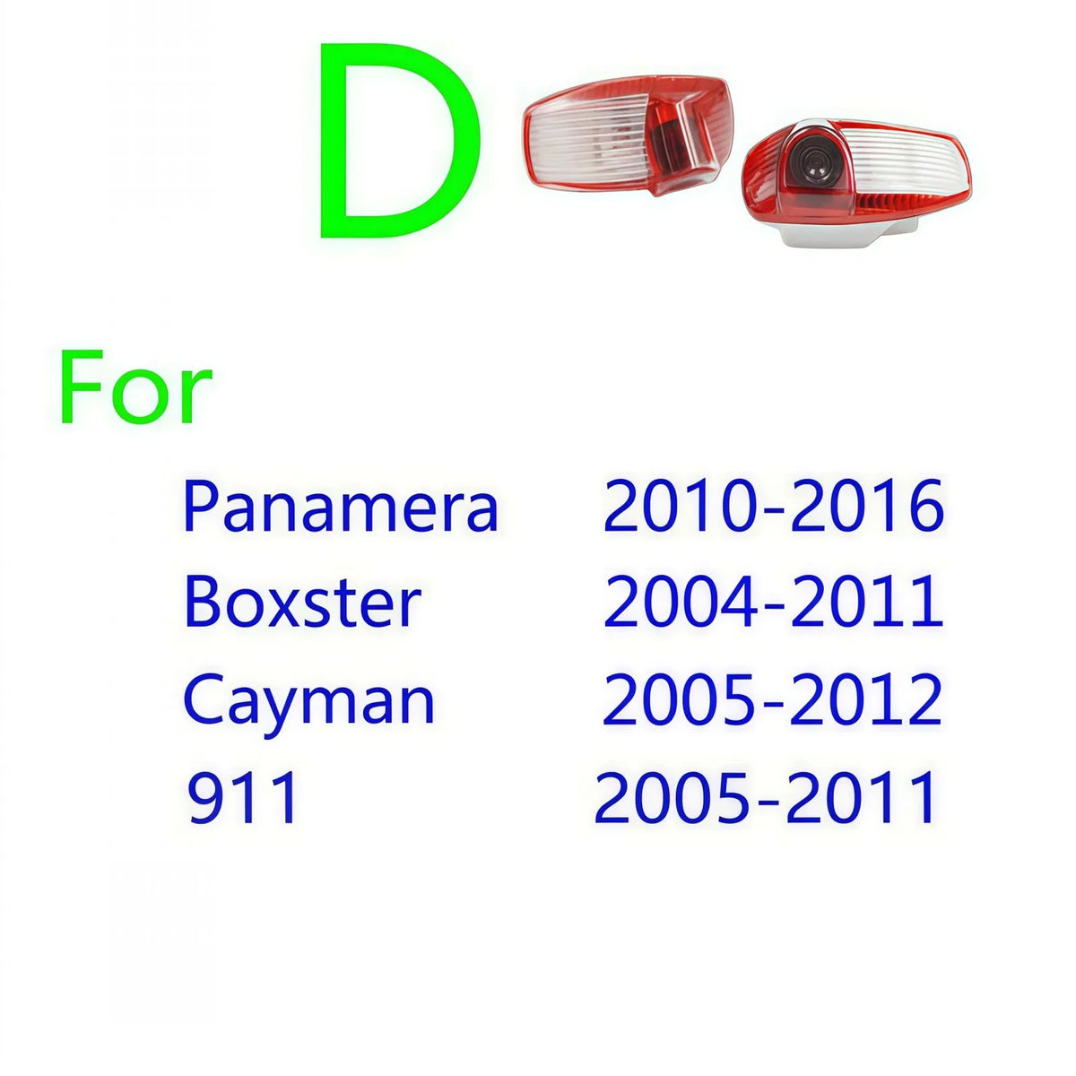 2Pcs LED Door Projector Lights for Porsche 911, Macan, Cayenne & Panamera