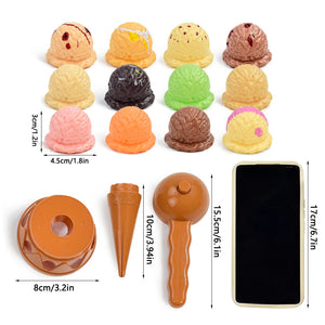 Kids Pretend Play Ice Cream Toy Set – Educational Kitchen Toy for Toddlers