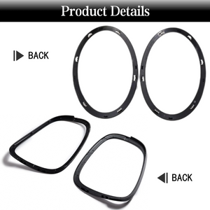 Glossy Black Headlight & Taillight Trim Rings for Mini Cooper F55 F56 F57