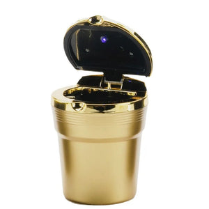 Universal Car Ashtray with LED Light – Covered Interior Accessory
