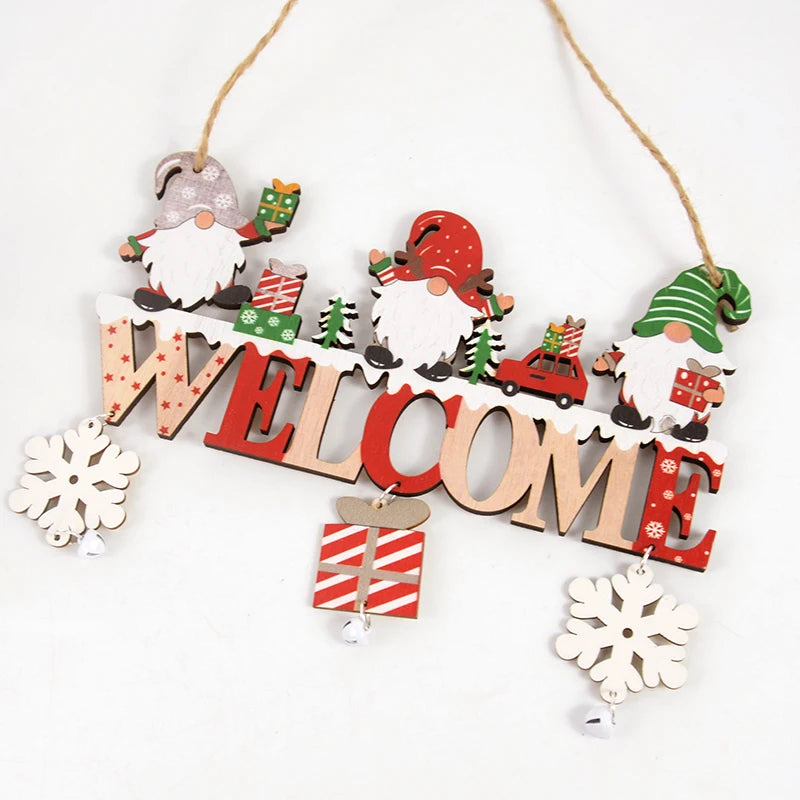Santa Claus Gnome Wooden Christmas Hanging Ornament – Xmas Tree Decoration