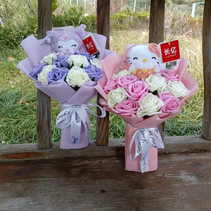 Hello Kitty Plush Bouquet – My Melody, Kuromi & Cinnamoroll Gift