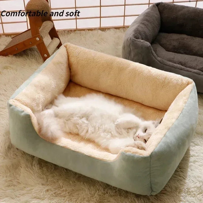 Cozy Pet Bed for Cats & Dogs – Soft Winter Cushion