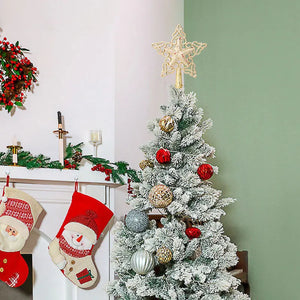 Gold & Silver Christmas Tree Star Topper