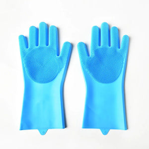 Pet Grooming Gloves – Silicone Bathing & Cleaning Gloves for Dogs and Cats