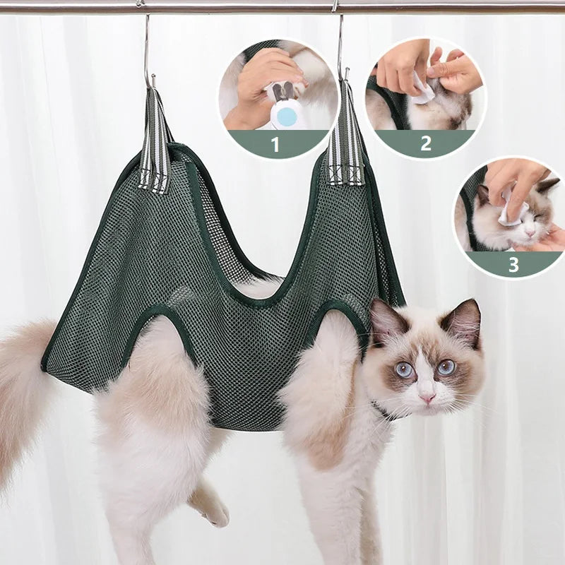 Pet Grooming Hammock for Dogs & Cats – Nail Trimming Bag