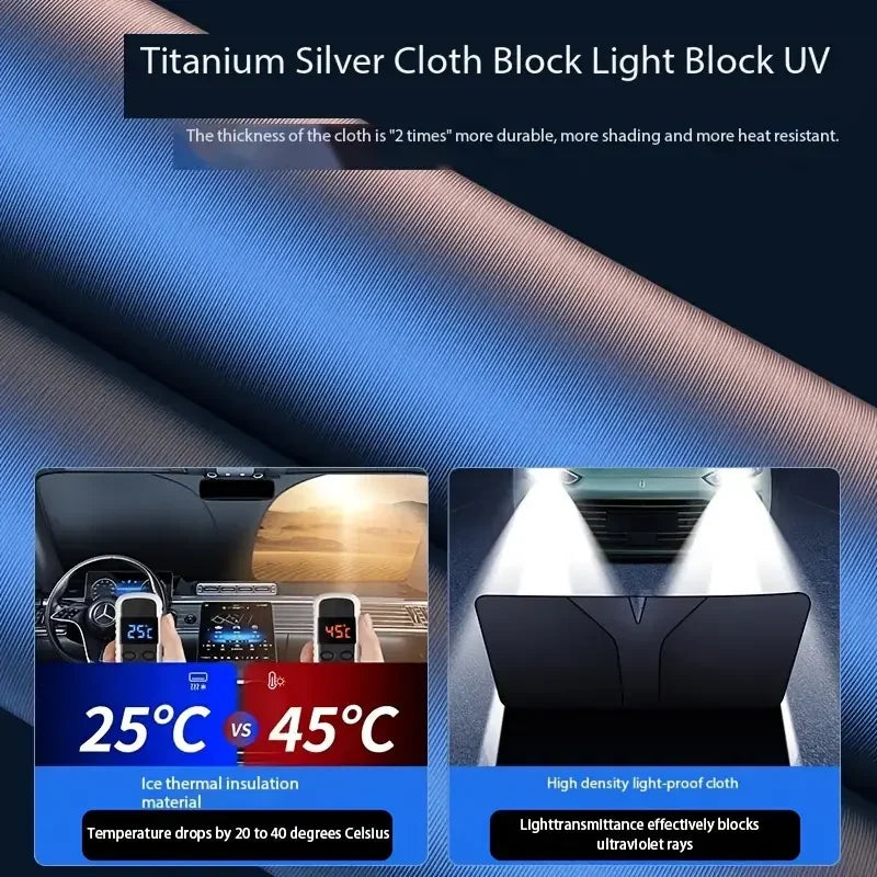Folding Car Windshield Sunshade – UV Protection Cover