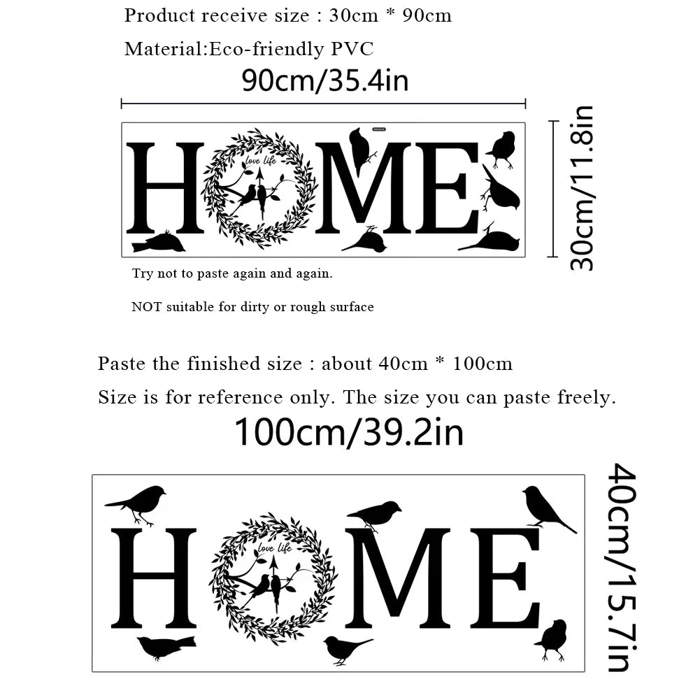 Creative Home Wall Stickers – Self-Adhesive Living Room & Bedroom Decor