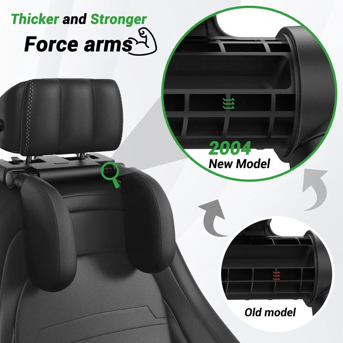 Adjustable Car Headrest Pillow – Memory Foam Neck Support