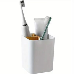 3-Compartment Toothbrush & Toothpaste Organizer