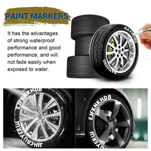White Waterproof Tire Paint Marker Pen – Permanent Tyre Lettering