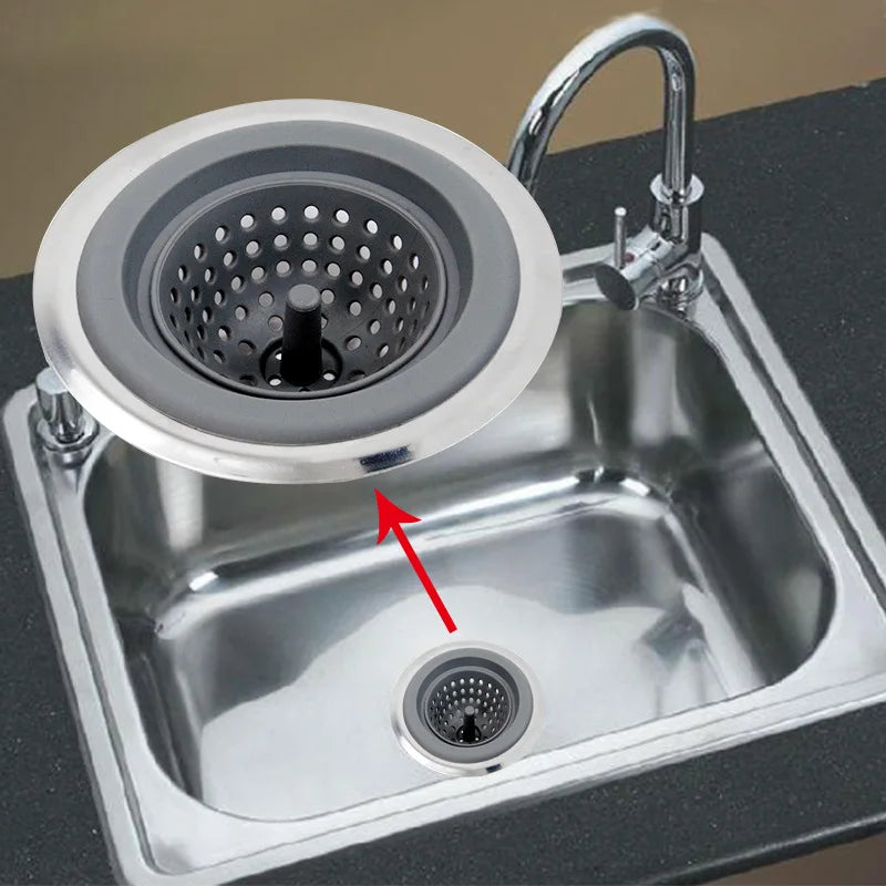 Silicone Sink Strainer & Drain Hair Catcher, Anti-Clog Filter