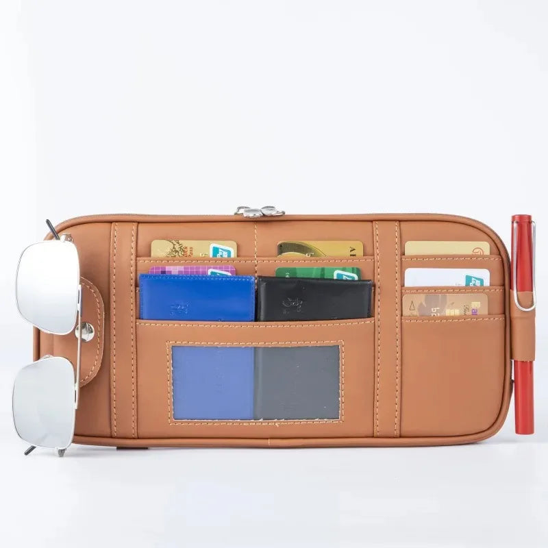 Car Sun Visor Organizer – Sunglasses & Card Holder