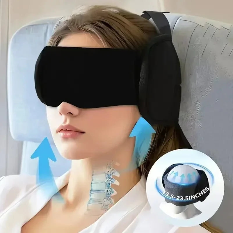Travel Neck Pillow with Breathable Eye Mask – Sleep Support