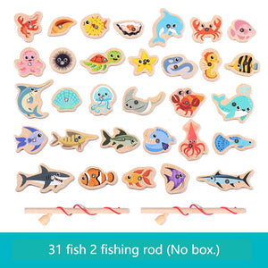 Wooden Magnetic Fishing Toy for Kids – Educational Fish Matching Game