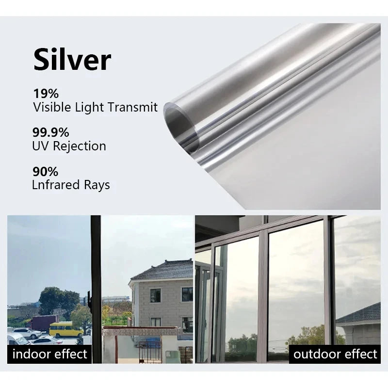 One-Way Window Privacy Film – UV Protection Mirror Tint