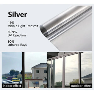 One-Way Window Privacy Film – UV Protection Mirror Tint