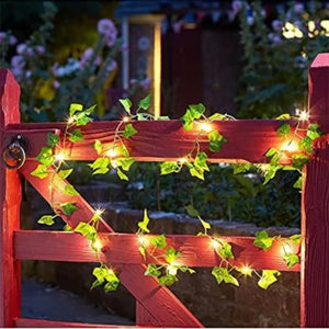 50/100 LED Solar Ivy String Lights, 8 Modes for Garden, Wedding & Christmas Decor