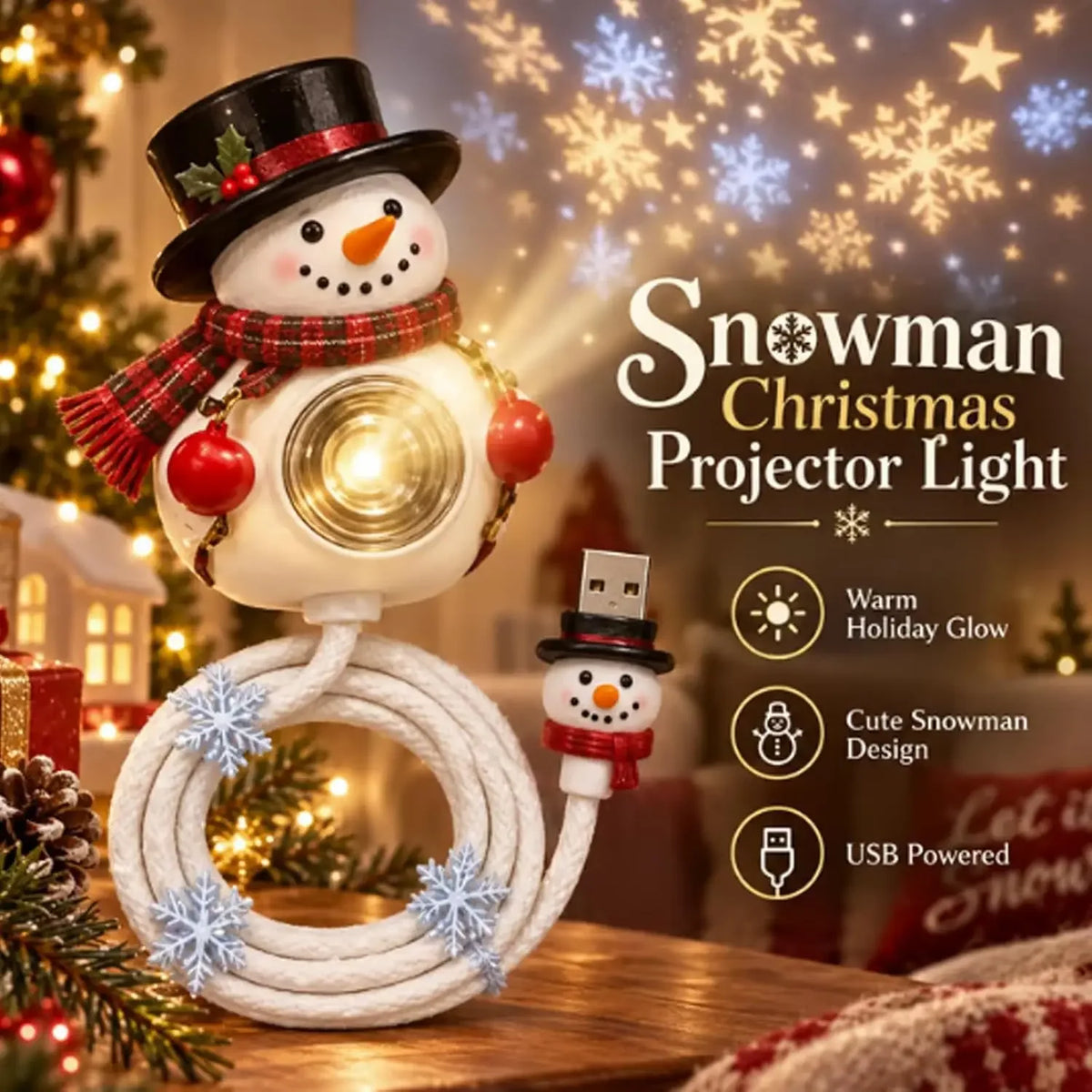 USB Christmas Tree Projection Light