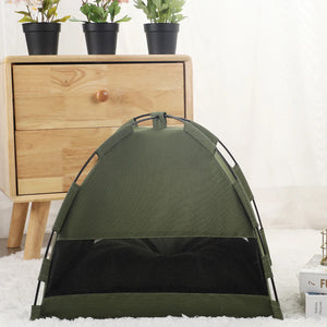 Outdoor Pet House, Breathable and Foldable Tent-Style Pet Cage in Solid Colors, Minimalist Design-Foldable Cat and Dog House